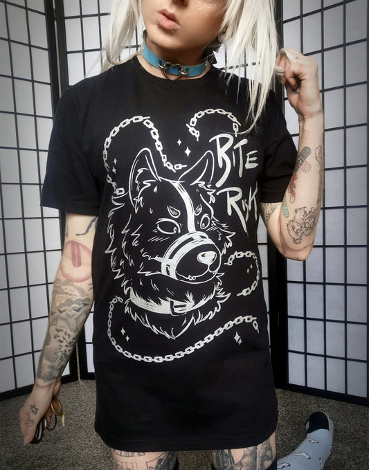 Bite Risk Muzzled Werewolf T-shirt (Sizes S-4XL)