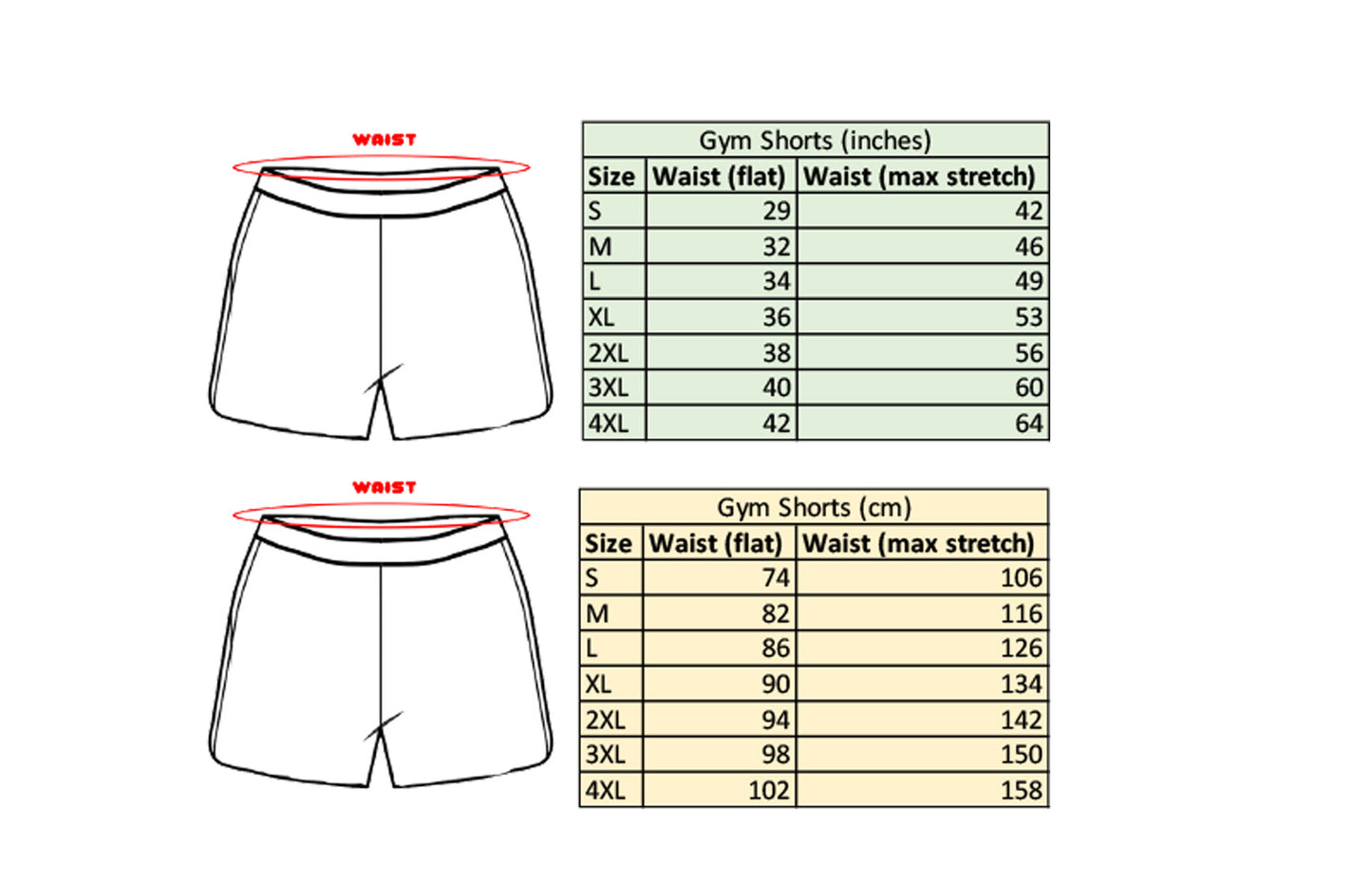 Red Chain Gym Shorts (Sizes S-4XL)