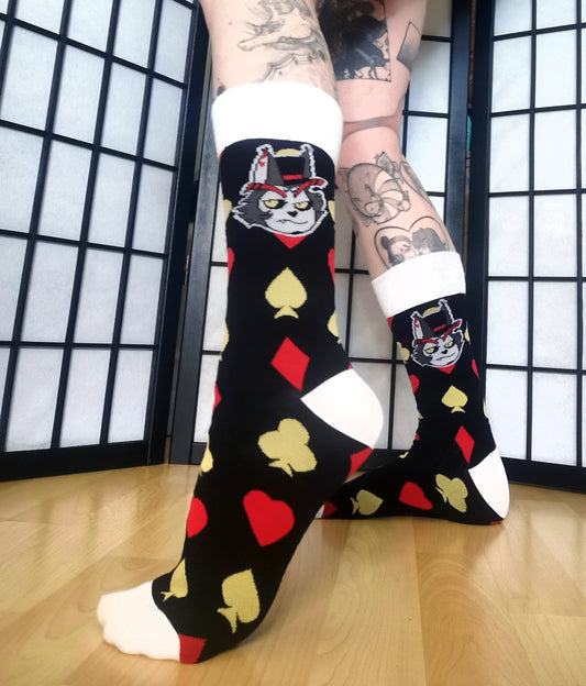 Hazbin Hotel Husk Crew Socks (Size 3-9 UK)