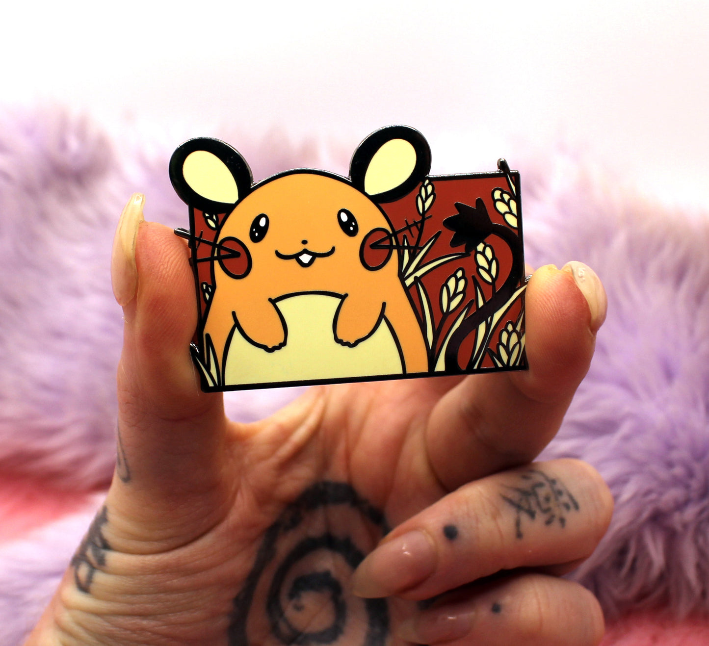 Dedenne Enamel Pin (A Grade, Hard, Black Nickel)