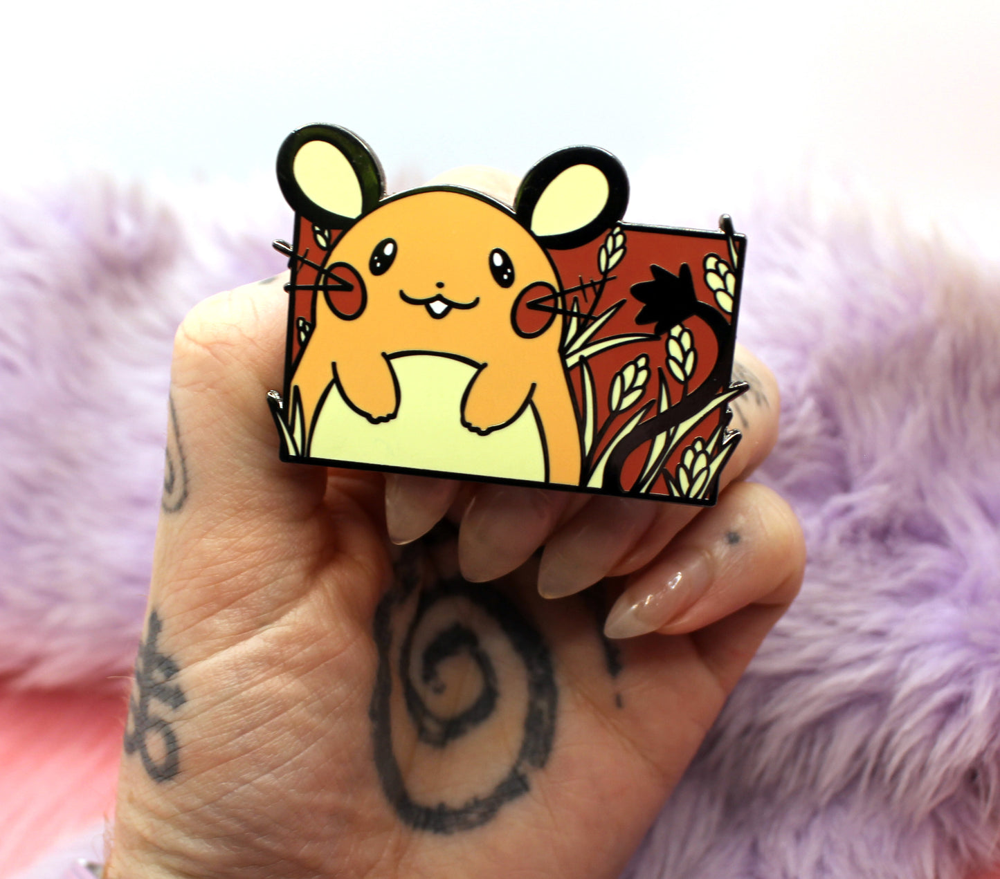 Dedenne Enamel Pin (A Grade, Hard, Black Nickel)