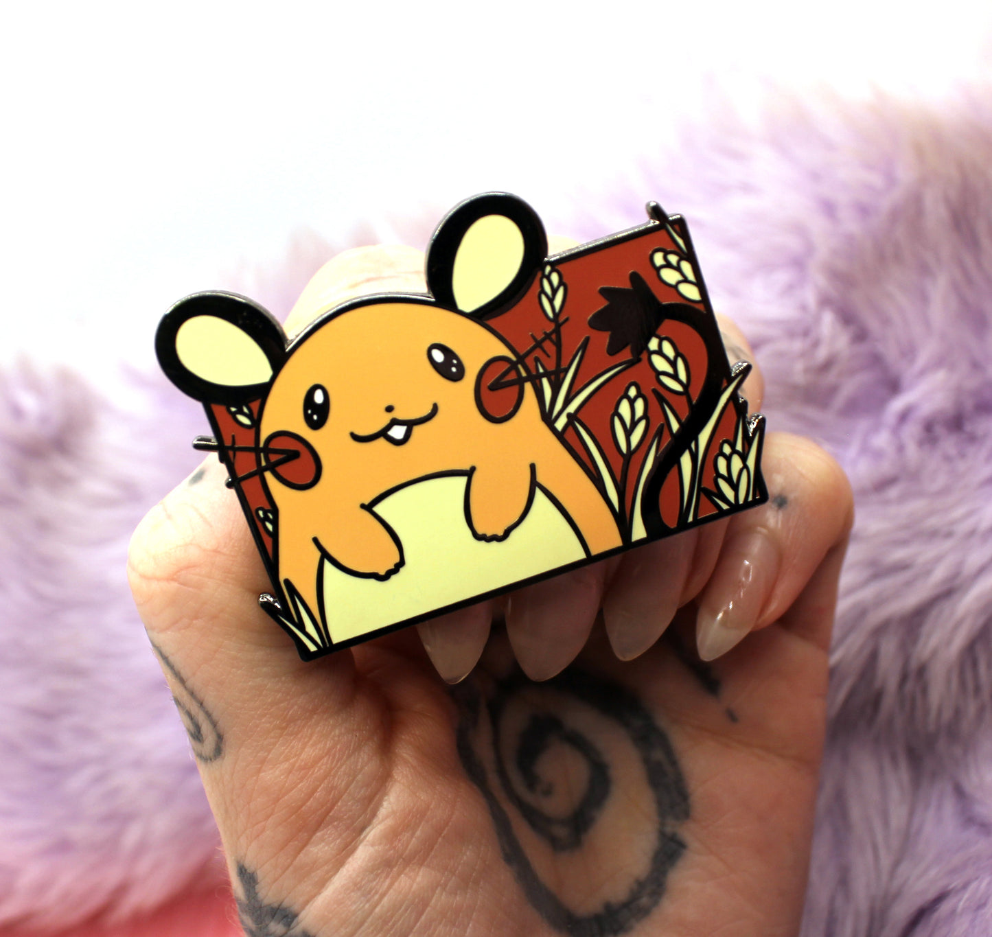 Dedenne Enamel Pin (A Grade, Hard, Black Nickel)
