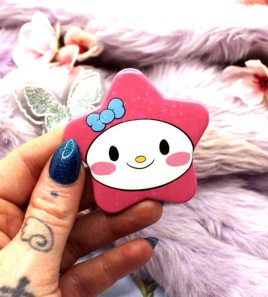My Melody Sanrio Holographic Sparkly Star Badge