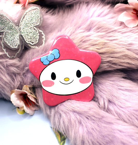 My Melody Sanrio Holographic Sparkly Star Badge