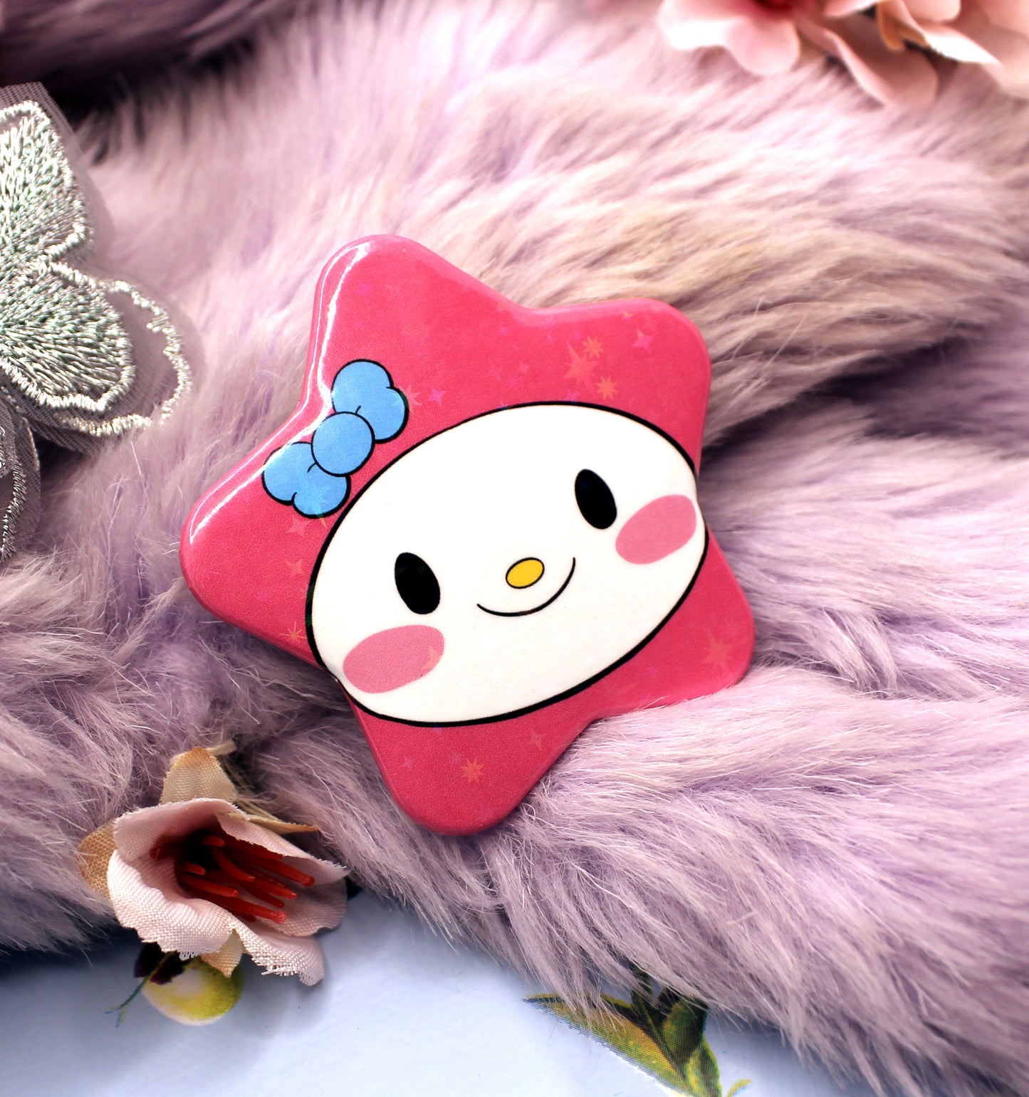 My Melody Sanrio Holographic Sparkly Star Badge
