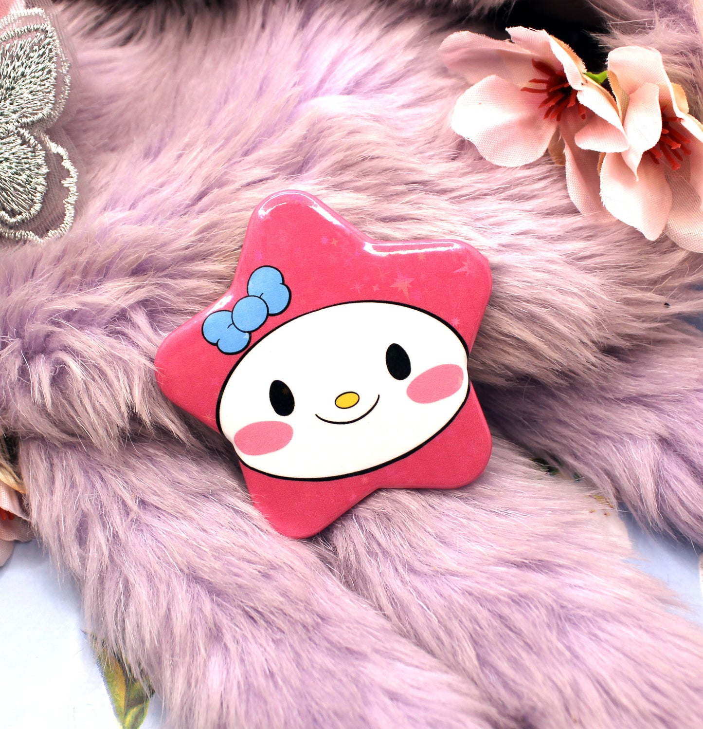 My Melody Sanrio Holographic Sparkly Star Badge