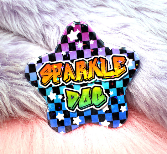 Sparkle Dog Star Badge (55mm)