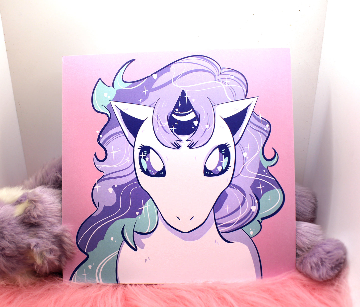 Galarian Ponyta 8x8 inch Square Print