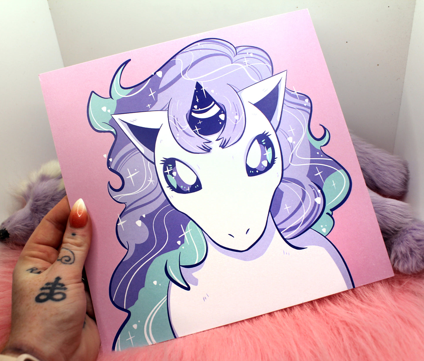 Galarian Ponyta 8x8 inch Square Print
