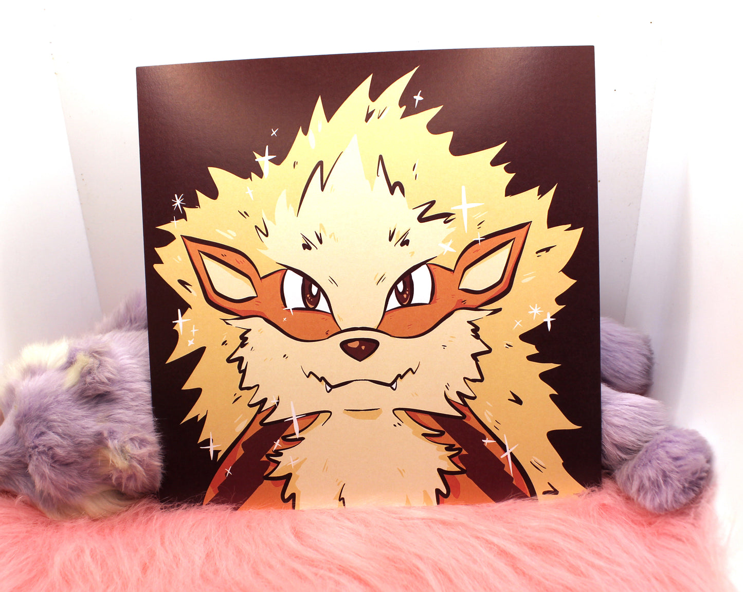 Arcanine Pokemon 8x8 inch Square Print