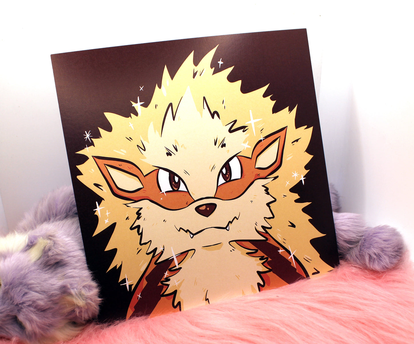 Arcanine Pokemon 8x8 inch Square Print