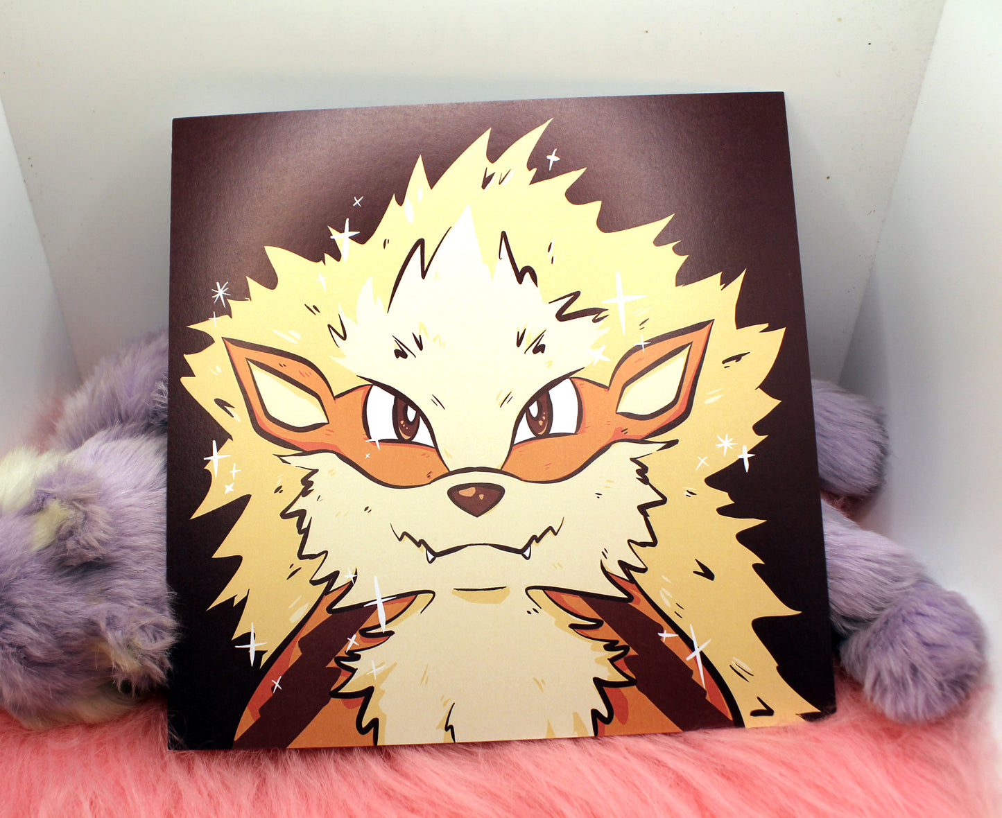 Arcanine Pokemon 8x8 inch Square Print