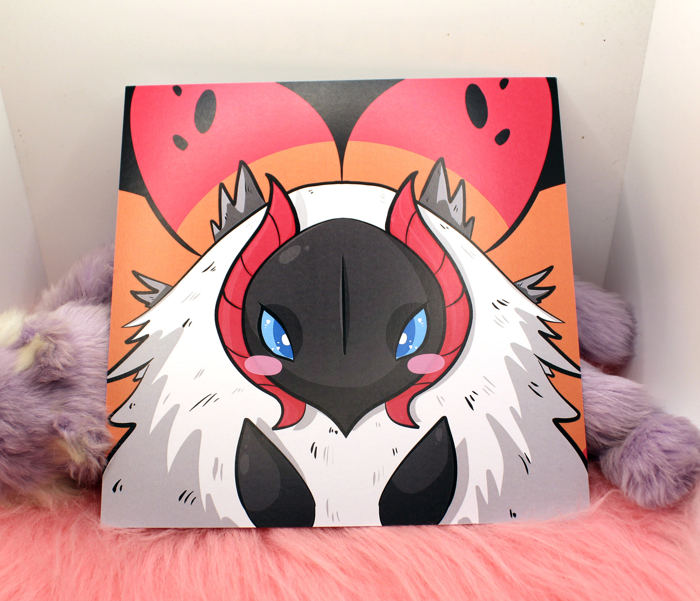 Volcarona Pokemon 8x8 inch Square Print
