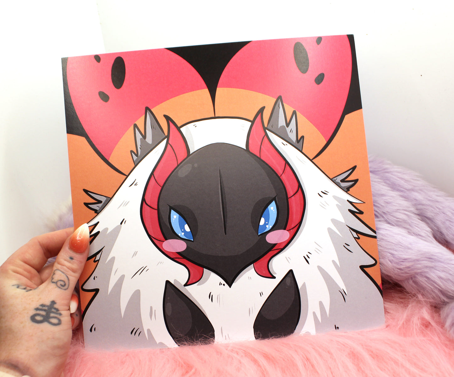 Volcarona Pokemon 8x8 inch Square Print