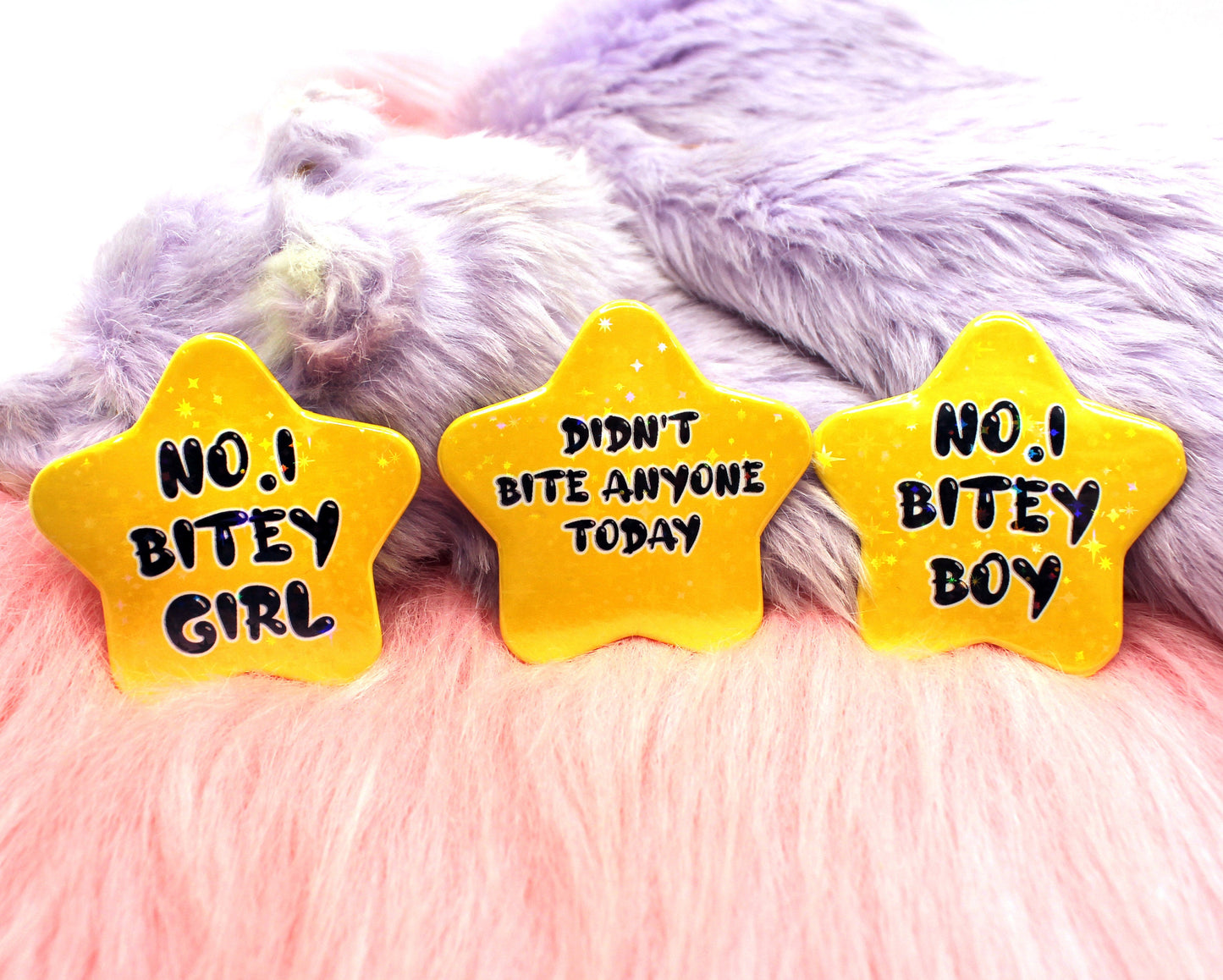 Didn't Bite Anyone Today Star Badge (55mm)