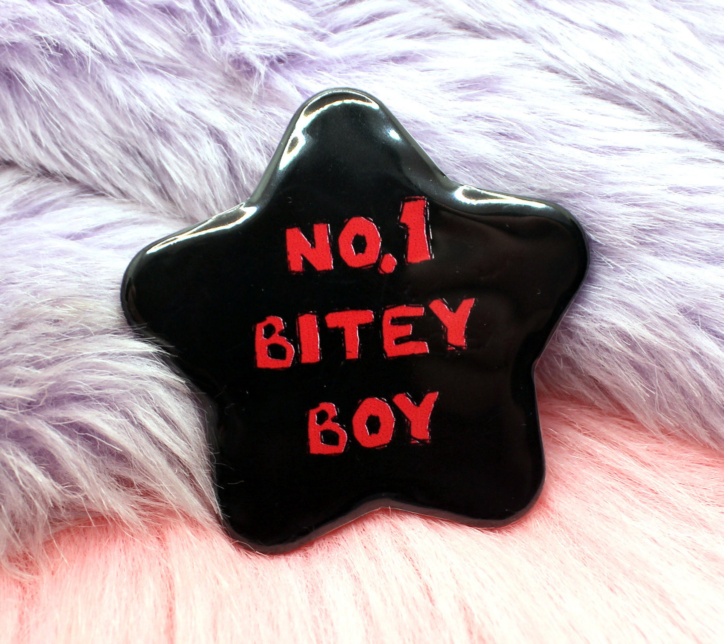 No.1 Bitey Boy Black Star Badge (55mm)