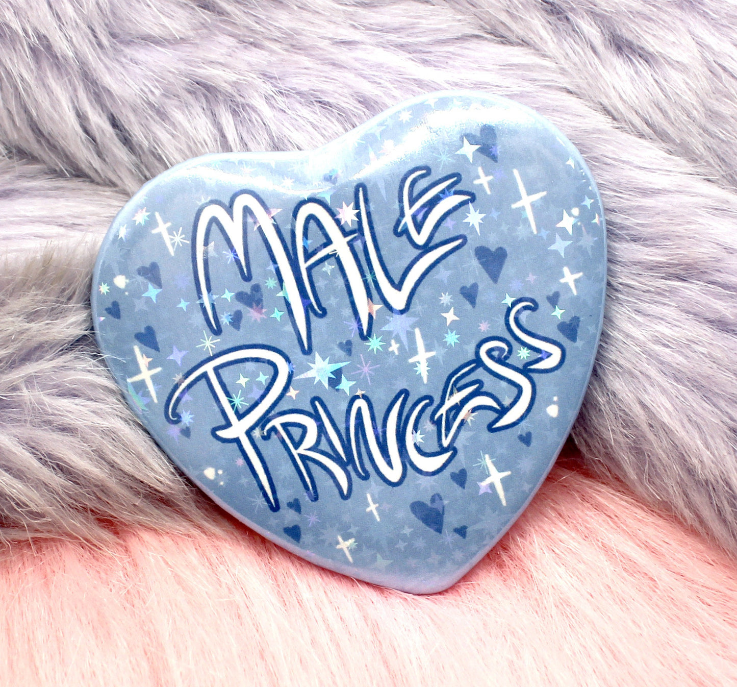 Male Princess Heart Badge (55mm)