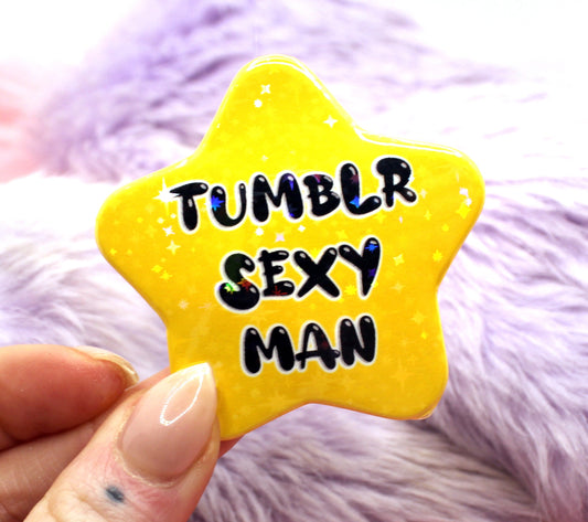 Tumblr Sexy Man Star Badge (55mm)