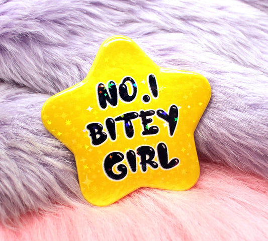 No.1 Bitey Girl Star Badge (55mm)