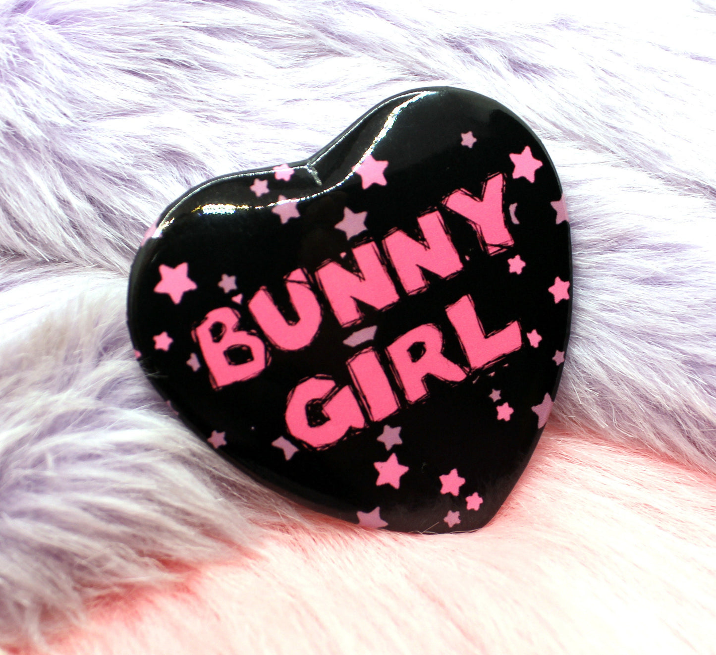 Bunny Girl Heart Badge (55mm)