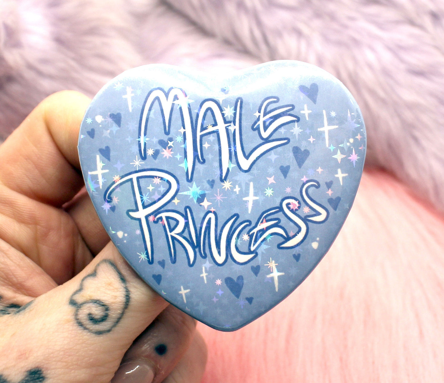 Male Princess Heart Badge (55mm)