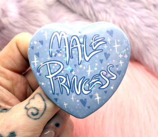 Male Princess Heart Badge (55mm)