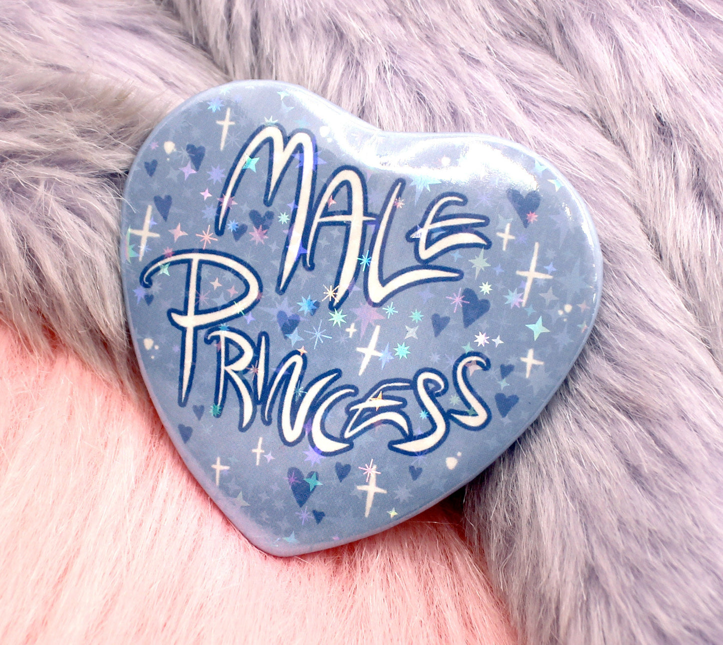 Male Princess Heart Badge (55mm)