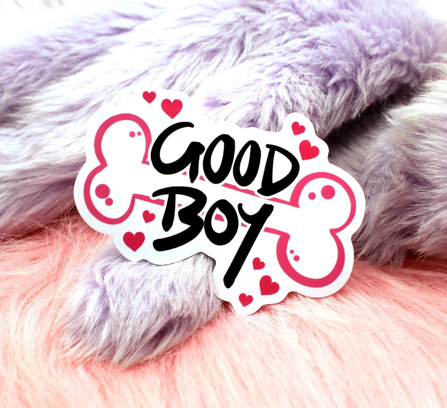 Good Boy Puppy Dog Bone Sticker (7cm)