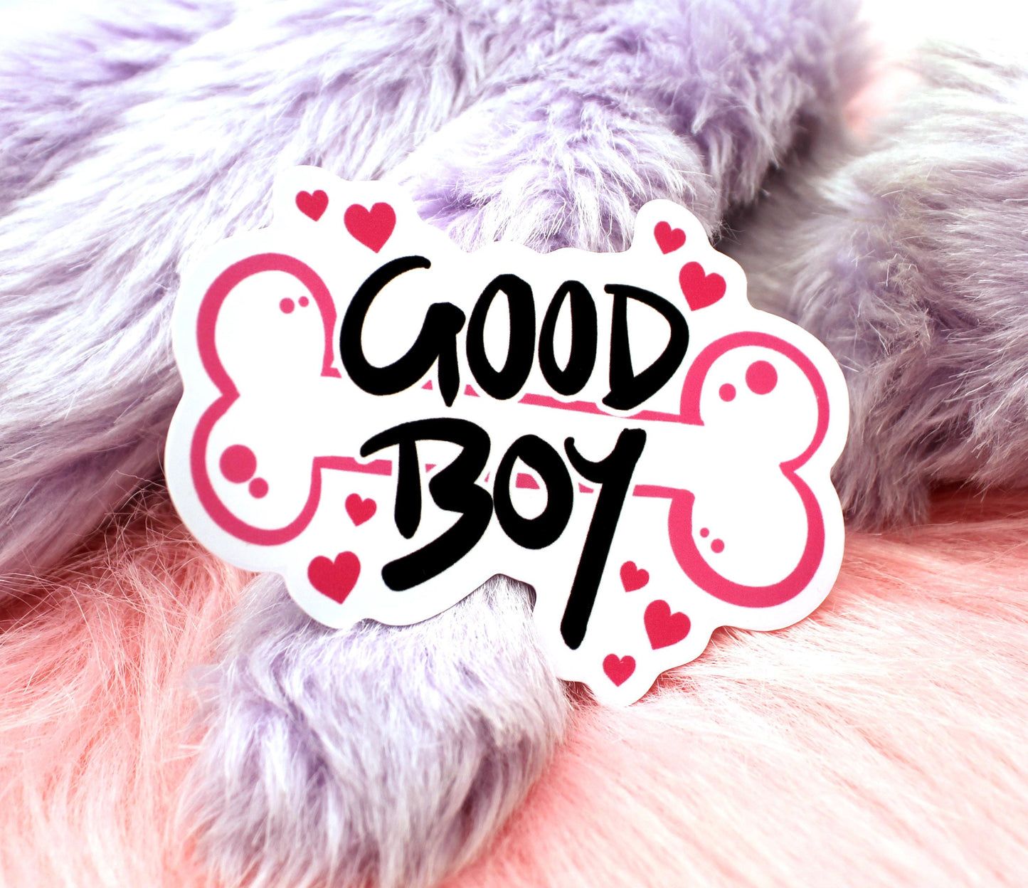 Good Boy Puppy Dog Bone Sticker (7cm)