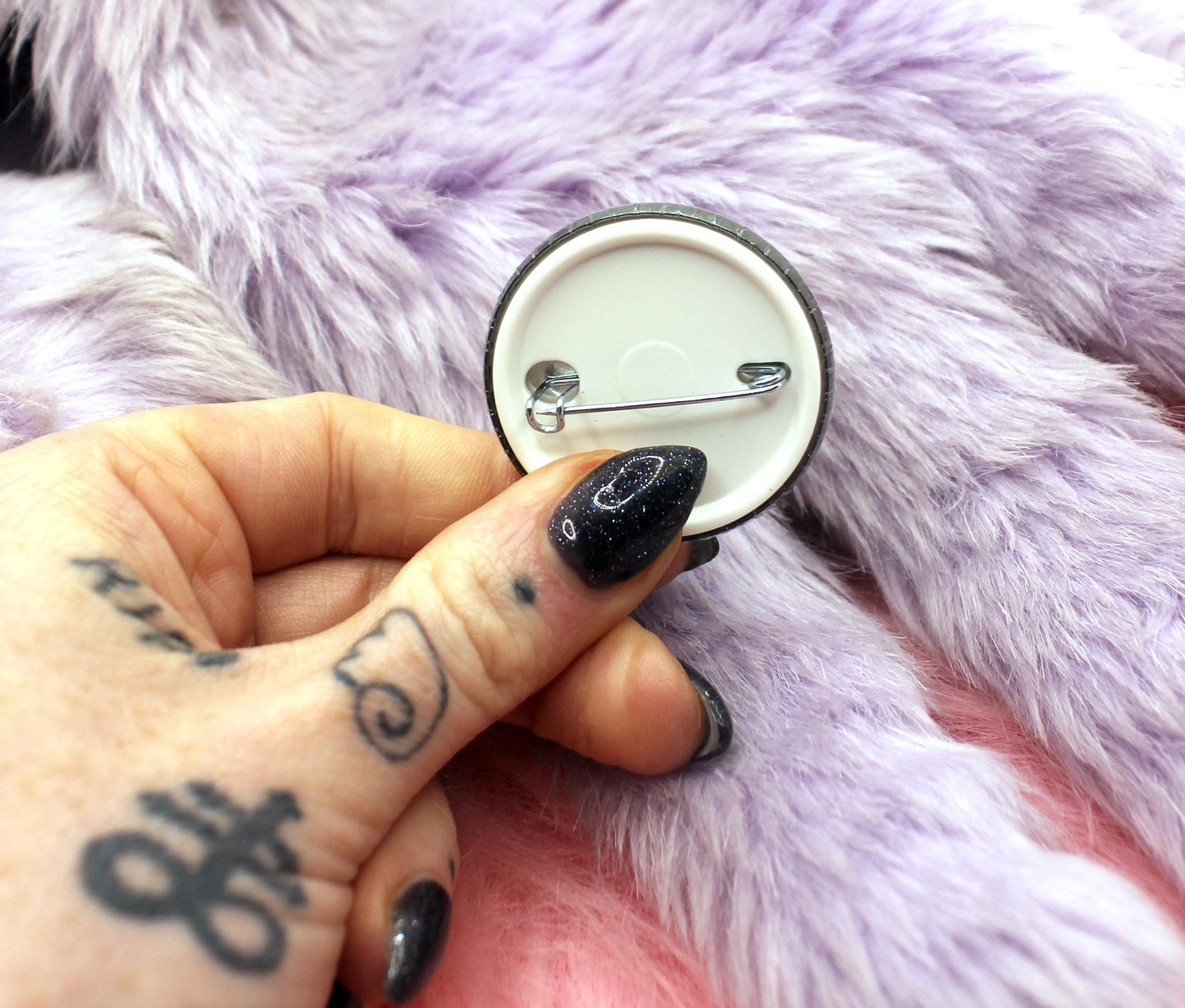 My Pronouns are He/He/He Cartoon Ferret Badge (38mm)