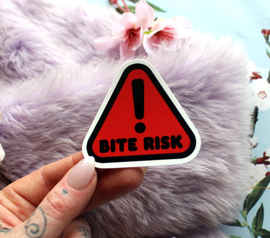 Bite Risk Sticker (60mm)