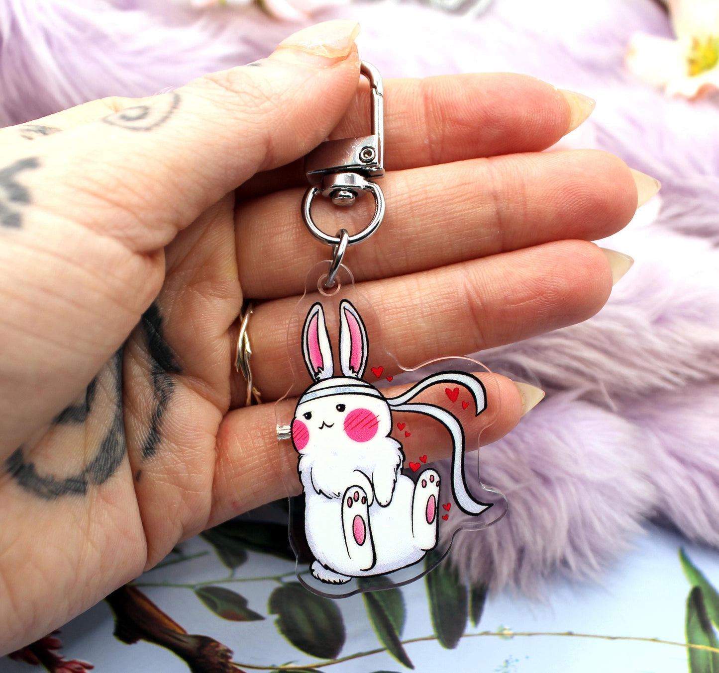 Wangxian Rabbit Form Magnetic Connector Acrylic Charms (2 Inch) - Mo Dao Zu Shi The Untamed Wei Wuxian Lan Wangji MXTX Danmei
