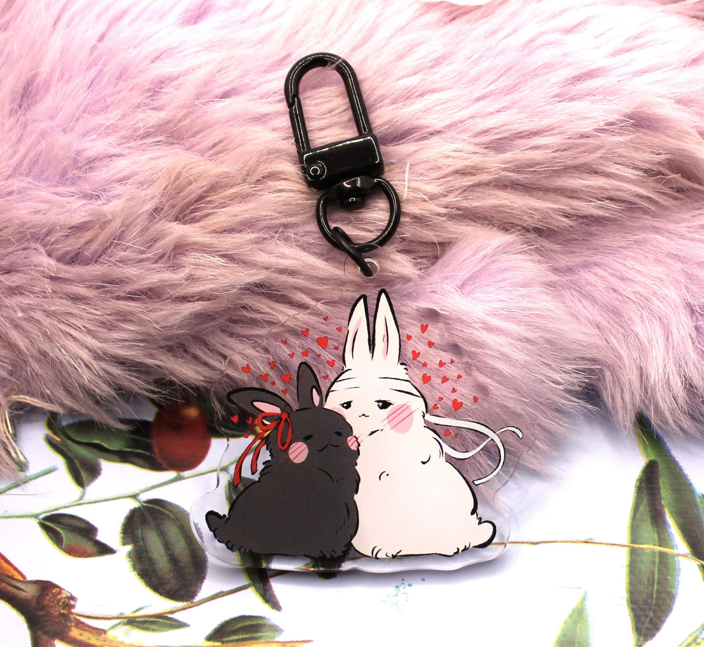 Wangxian Rabbit Pair 2inch Acrylic Charm - Mo Dao Zu Shi The Untamed Wei Wuxian Lan Wangji MXTX Danmei Fan Art