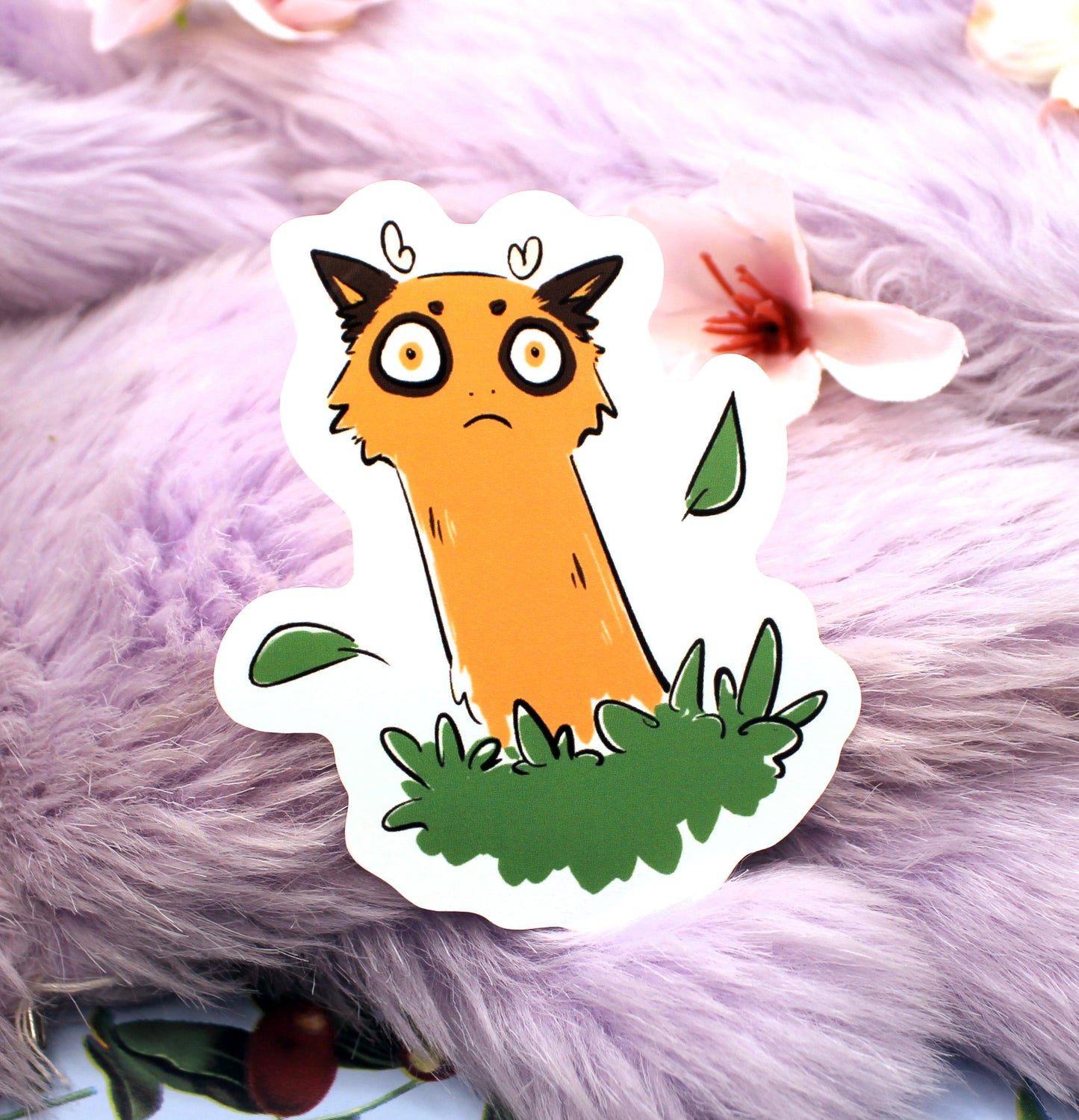 Surprised Dragon in Bush Ettore Dragon Sticker (7cm) - The Nightingale Dragon Series
