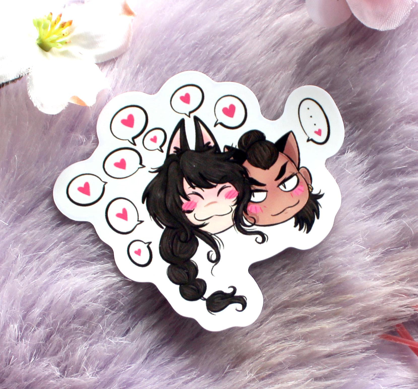 Tozin Chibi Hearts Sticker (7cm) - The Nightingale Dragon Series