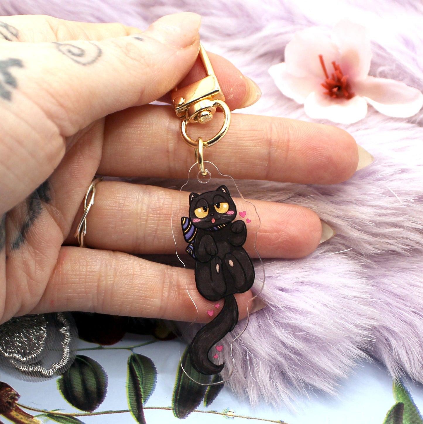 Thistle the Cat Acrylic Charm (2inch) - The Nightingale Dragon Series