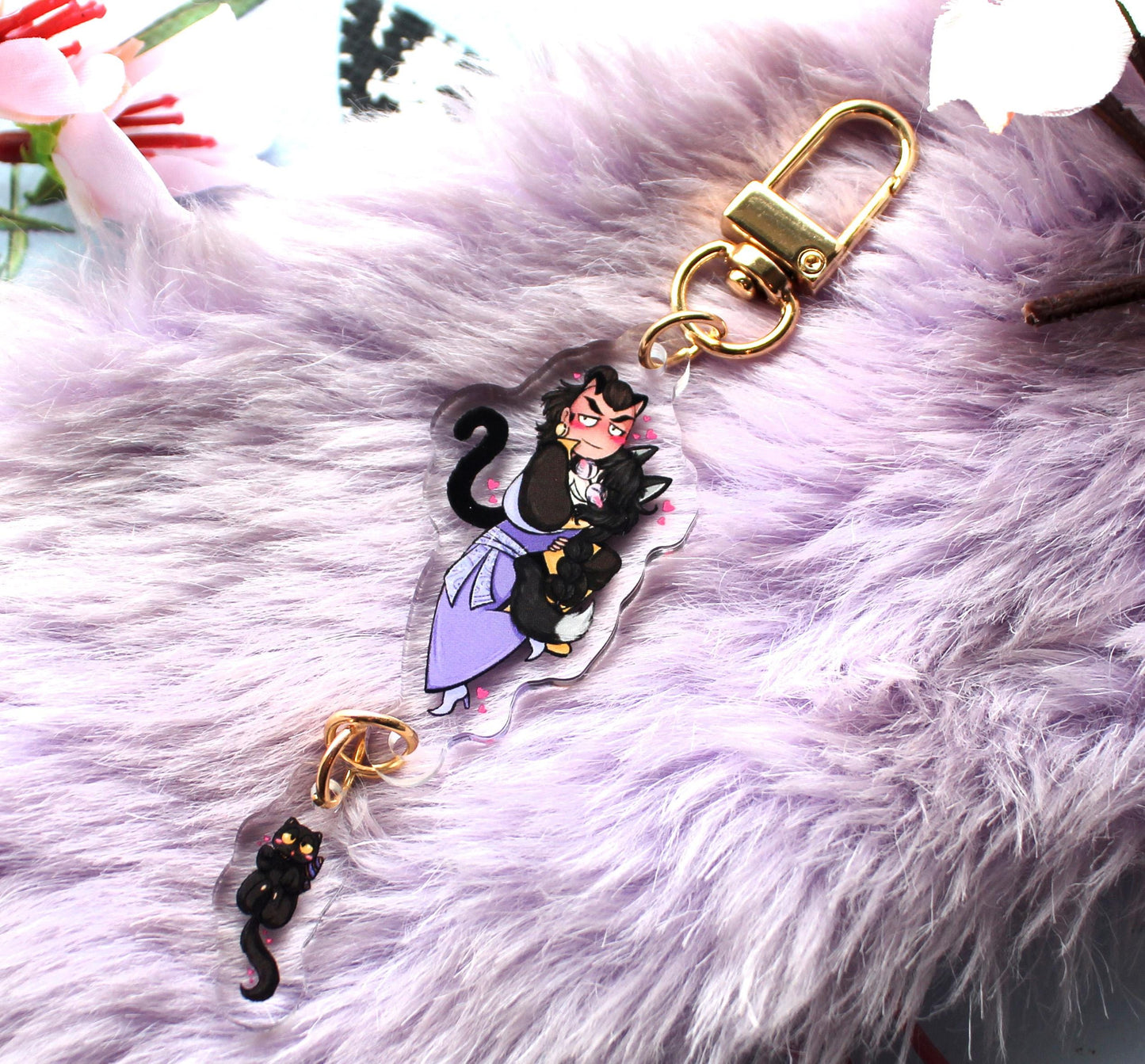 Tomar Ginzin Thistle Dangle Acrylic Charm (2inch) - The Nightingale Dragon Series