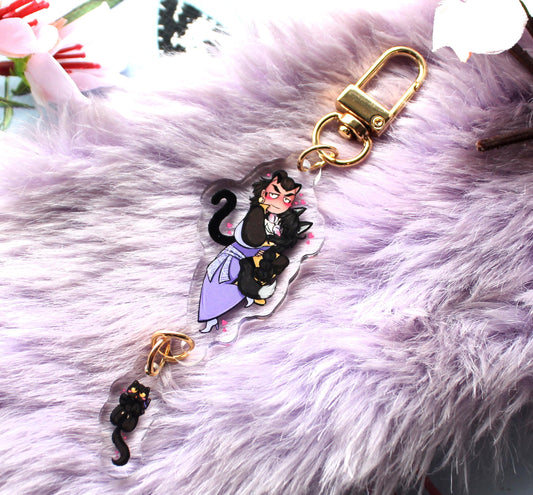 Tomar Ginzin Thistle Dangle Acrylic Charm (2inch) - The Nightingale Dragon Series