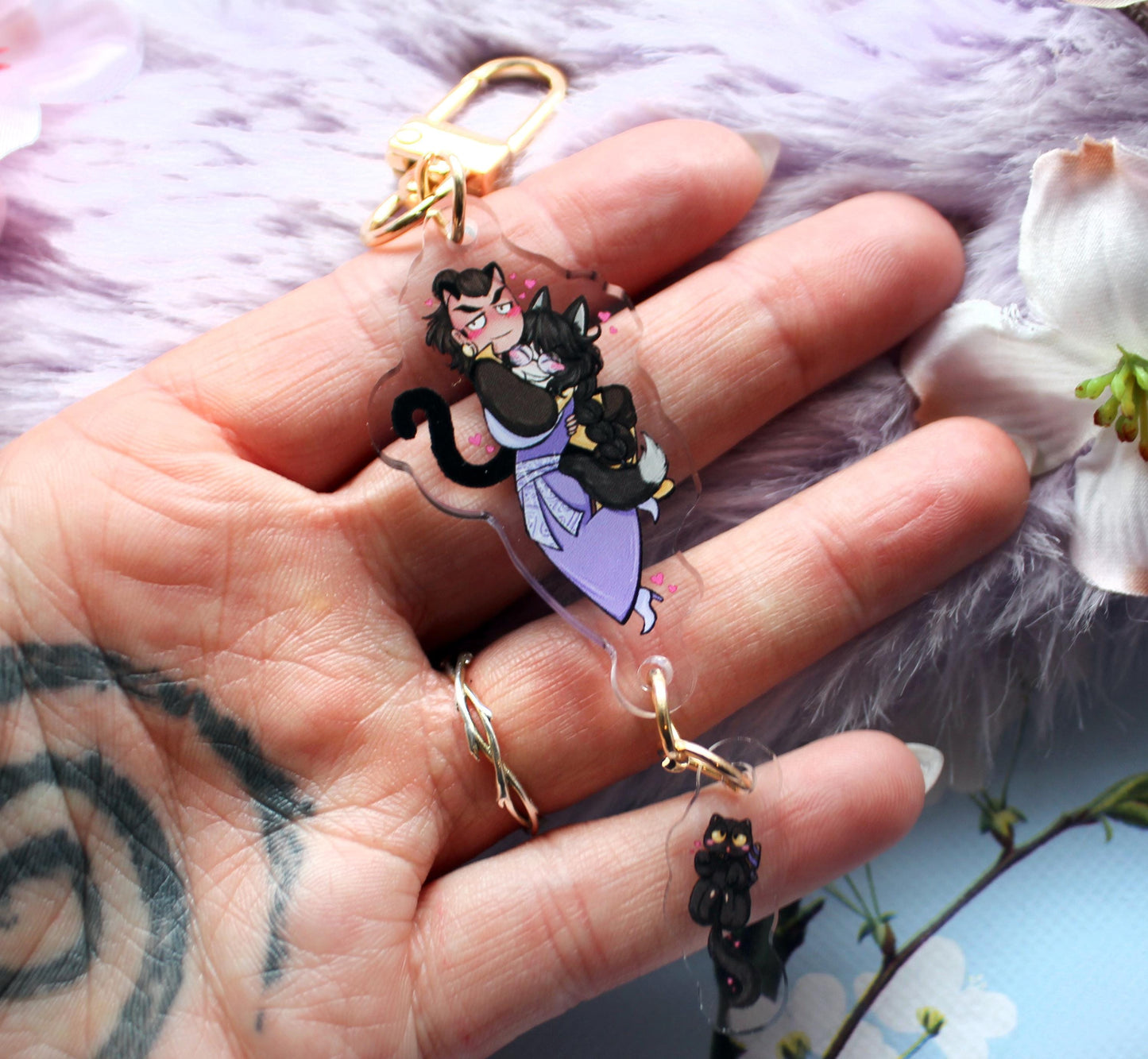 Tomar Ginzin Thistle Dangle Acrylic Charm (2inch) - The Nightingale Dragon Series