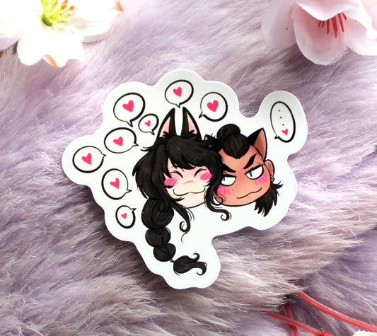 Tozin Chibi Hearts Sticker (7cm) - The Nightingale Dragon Series