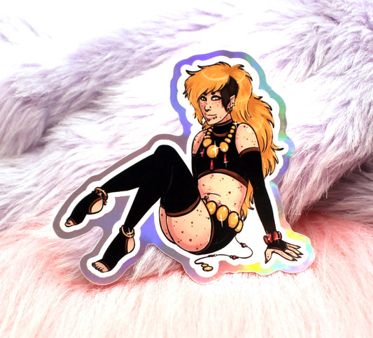 Taowren Sitting Holographic Sticker (7cm) - The Nightingale Dragon Series