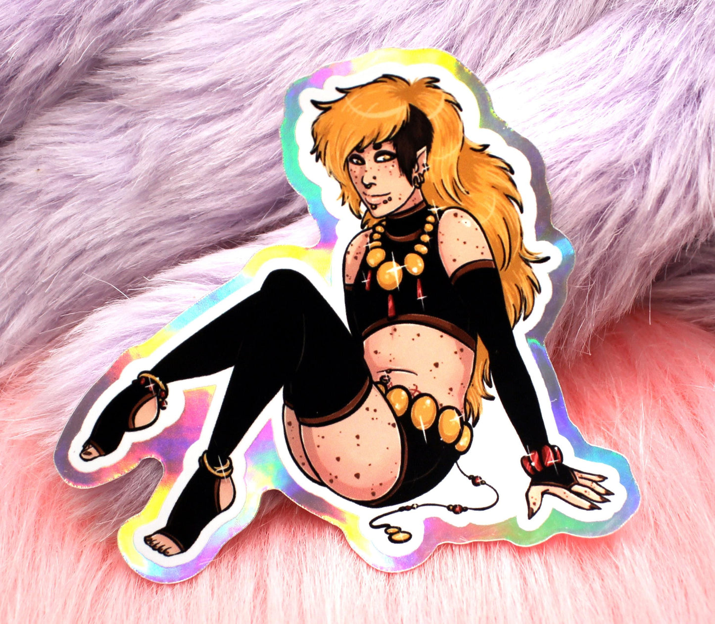 Taowren Sitting Holographic Sticker (7cm) - The Nightingale Dragon Series