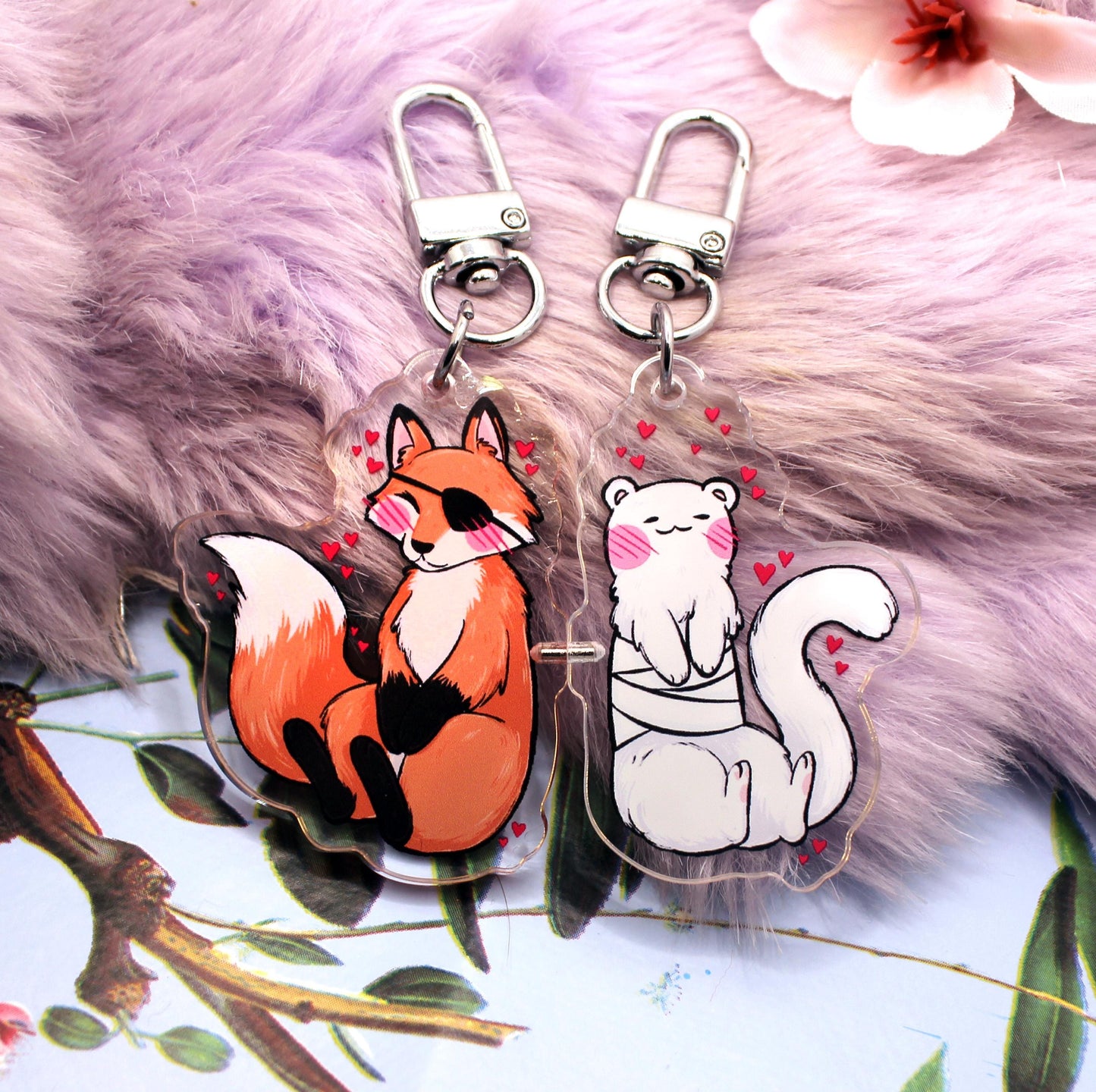 Hualian Animal Form Magnetic Connector Acrylic Charms (2 Inch) - Heaven's Official Blessing Tian Guan Ci Fu Hua Cheng Xie Lian MXTX Danmei