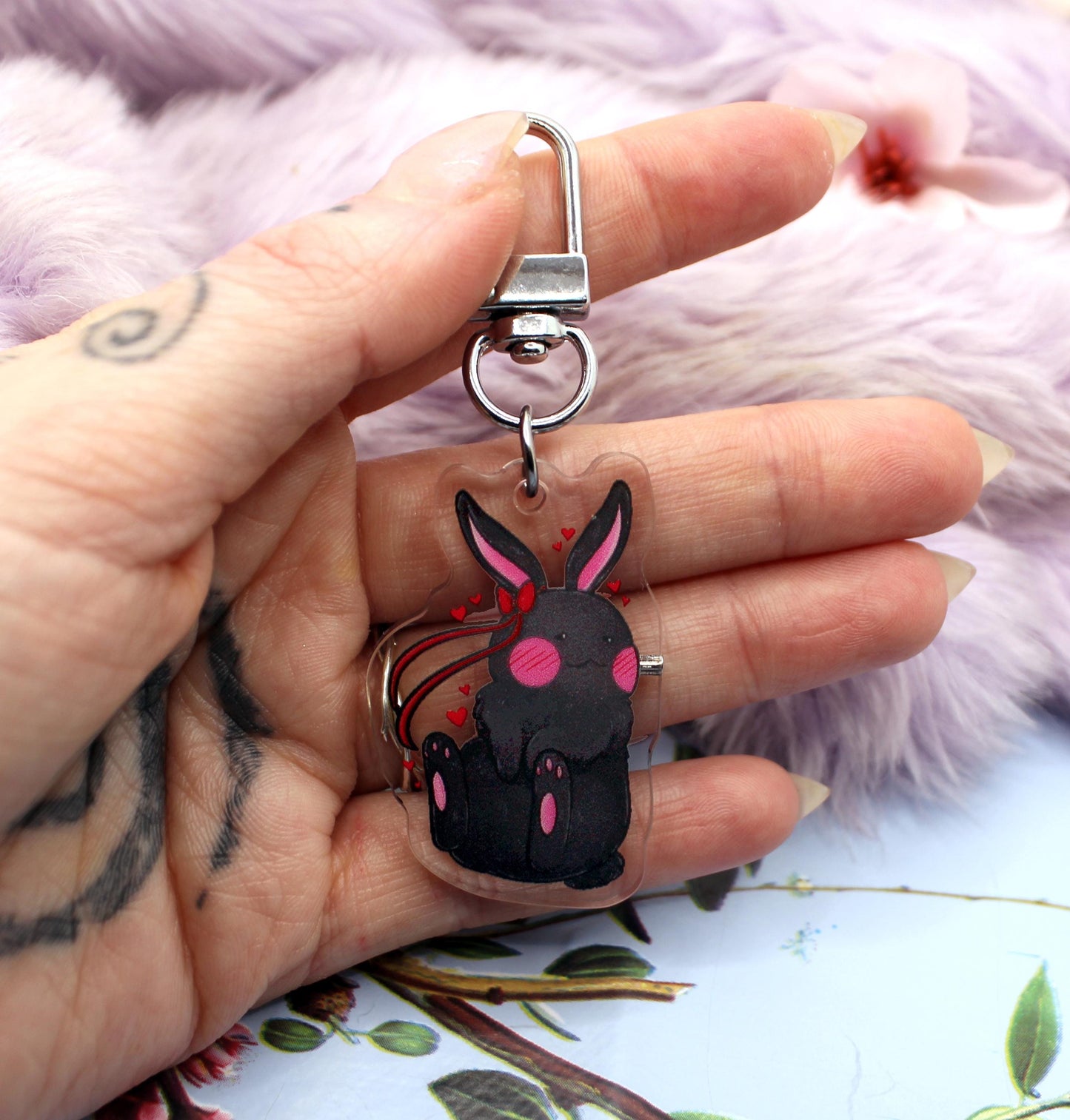 Wangxian Rabbit Form Magnetic Connector Acrylic Charms (2 Inch) - Mo Dao Zu Shi The Untamed Wei Wuxian Lan Wangji MXTX Danmei