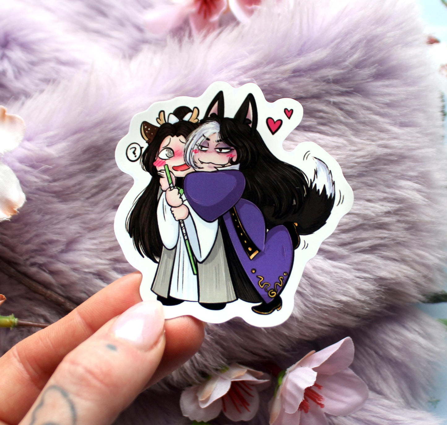 Shen Qiao and Yan Wushi Sticker (70mm)- A Thousand Autumns Meng Xi Shi Danmei Fan Art