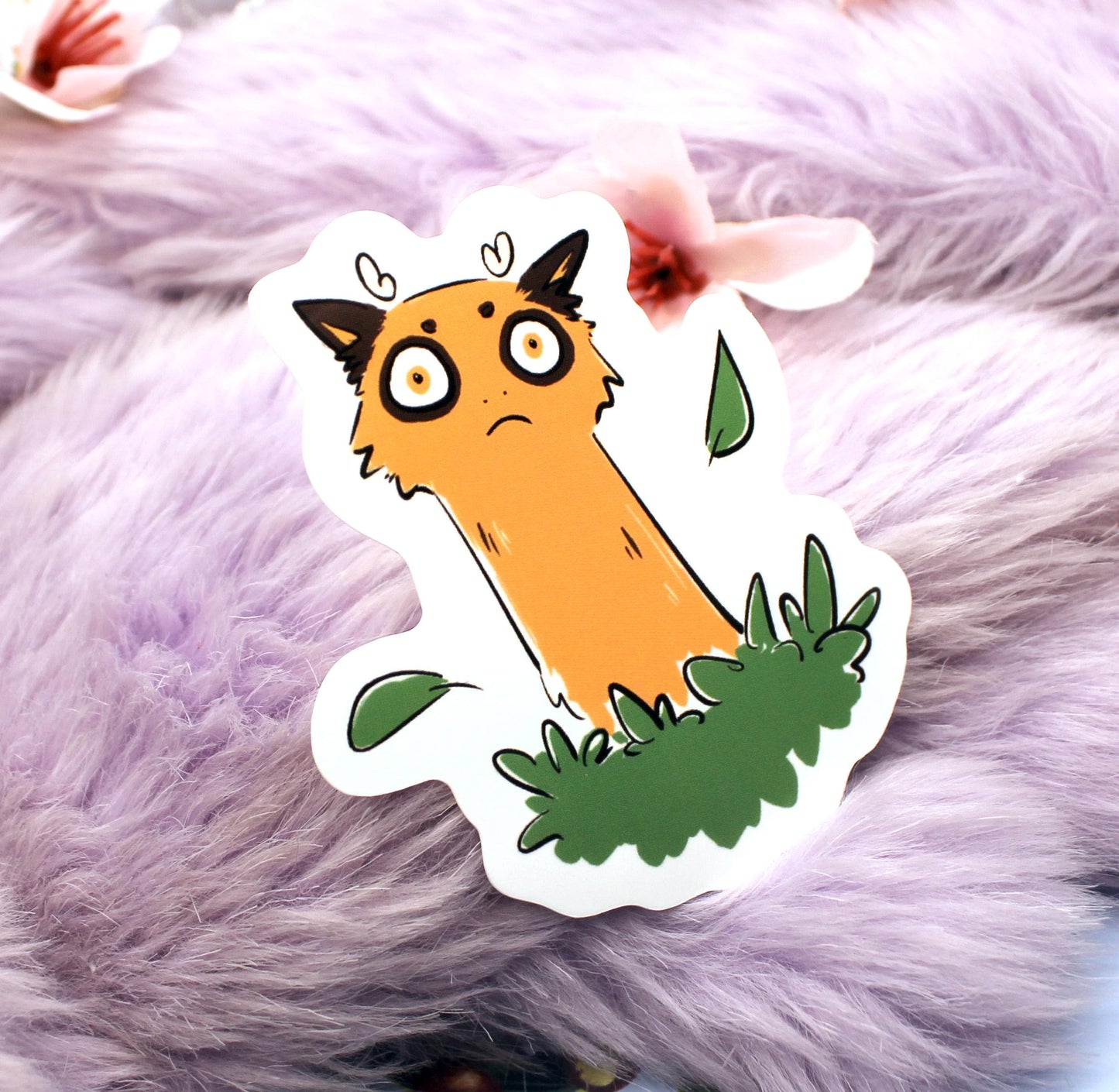 Surprised Dragon in Bush Ettore Dragon Sticker (7cm) - The Nightingale Dragon Series