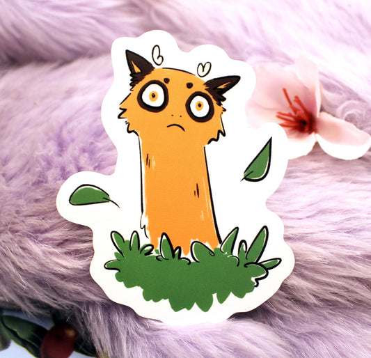 Surprised Dragon in Bush Ettore Dragon Sticker (7cm) - The Nightingale Dragon Series