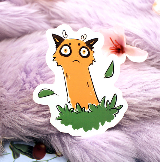 Surprised Dragon in Bush Ettore Dragon Sticker (7cm) - The Nightingale Dragon Series