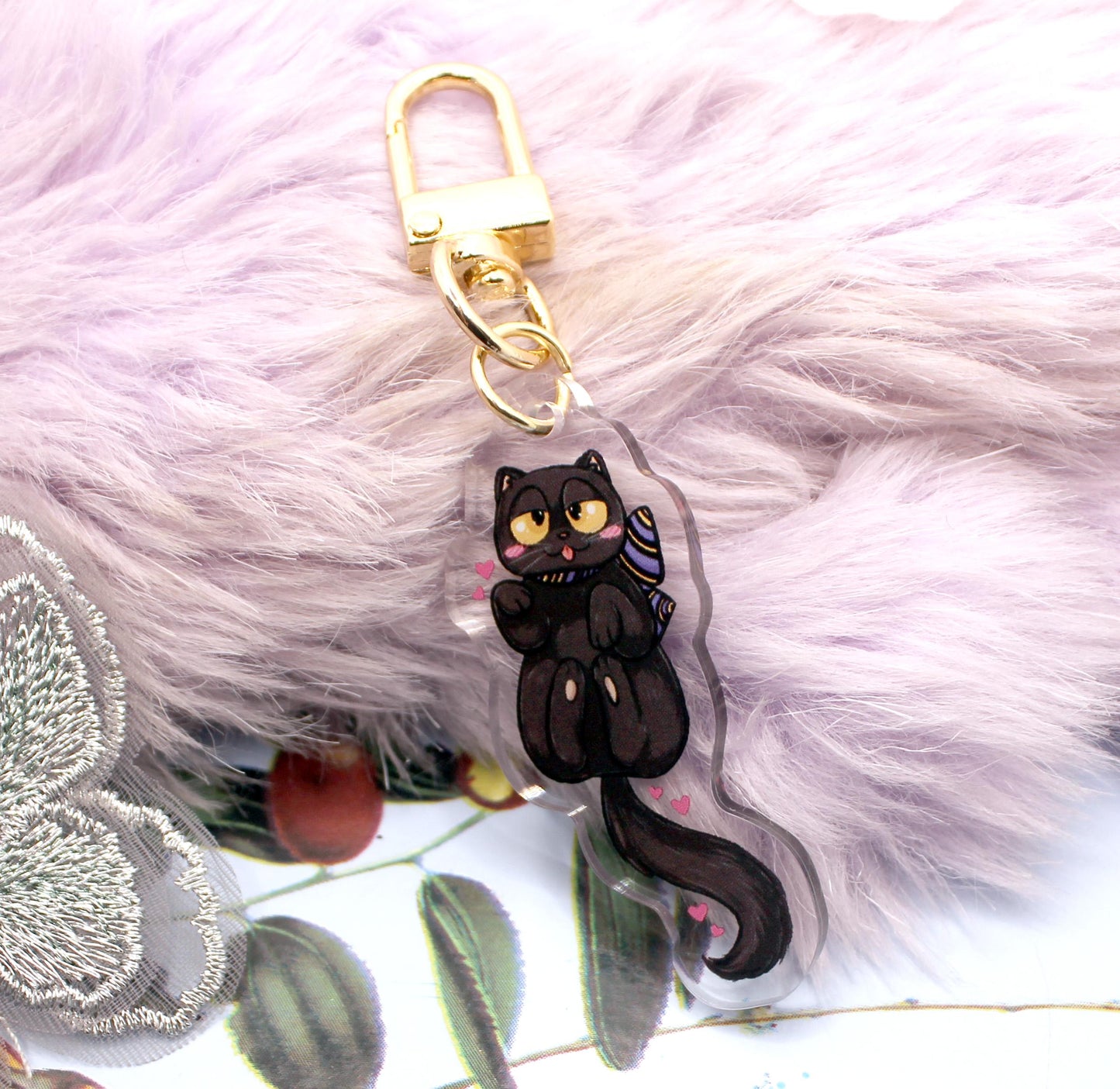 Thistle the Cat Acrylic Charm (2inch) - The Nightingale Dragon Series
