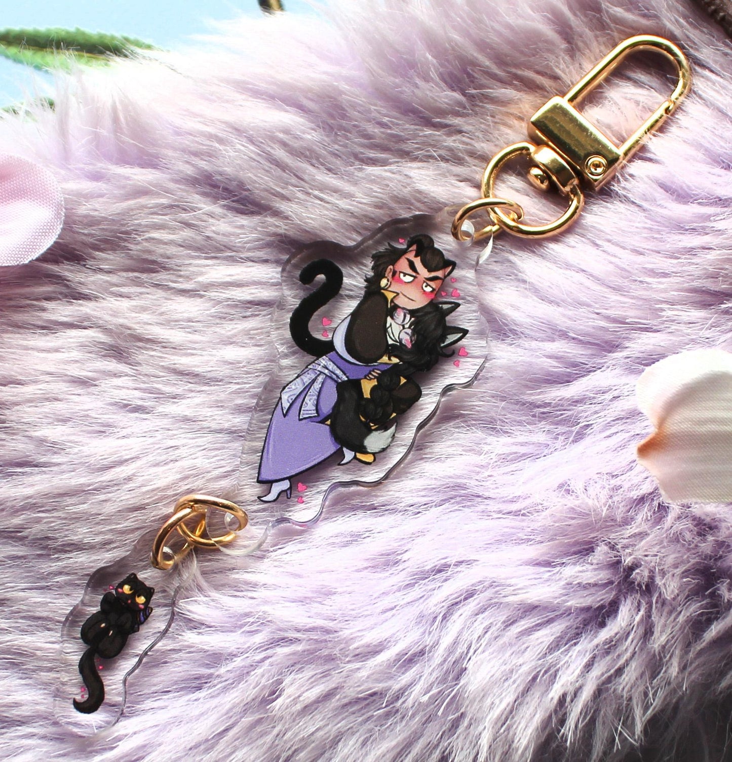 Tomar Ginzin Thistle Dangle Acrylic Charm (2inch) - The Nightingale Dragon Series